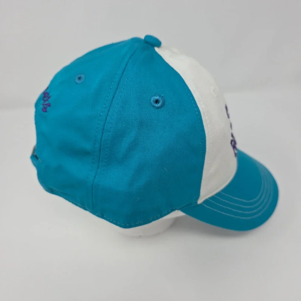 NBA Charlotte Hornets Hat OSFA Basketball Fan Gear Cotton Adjustable Teal White